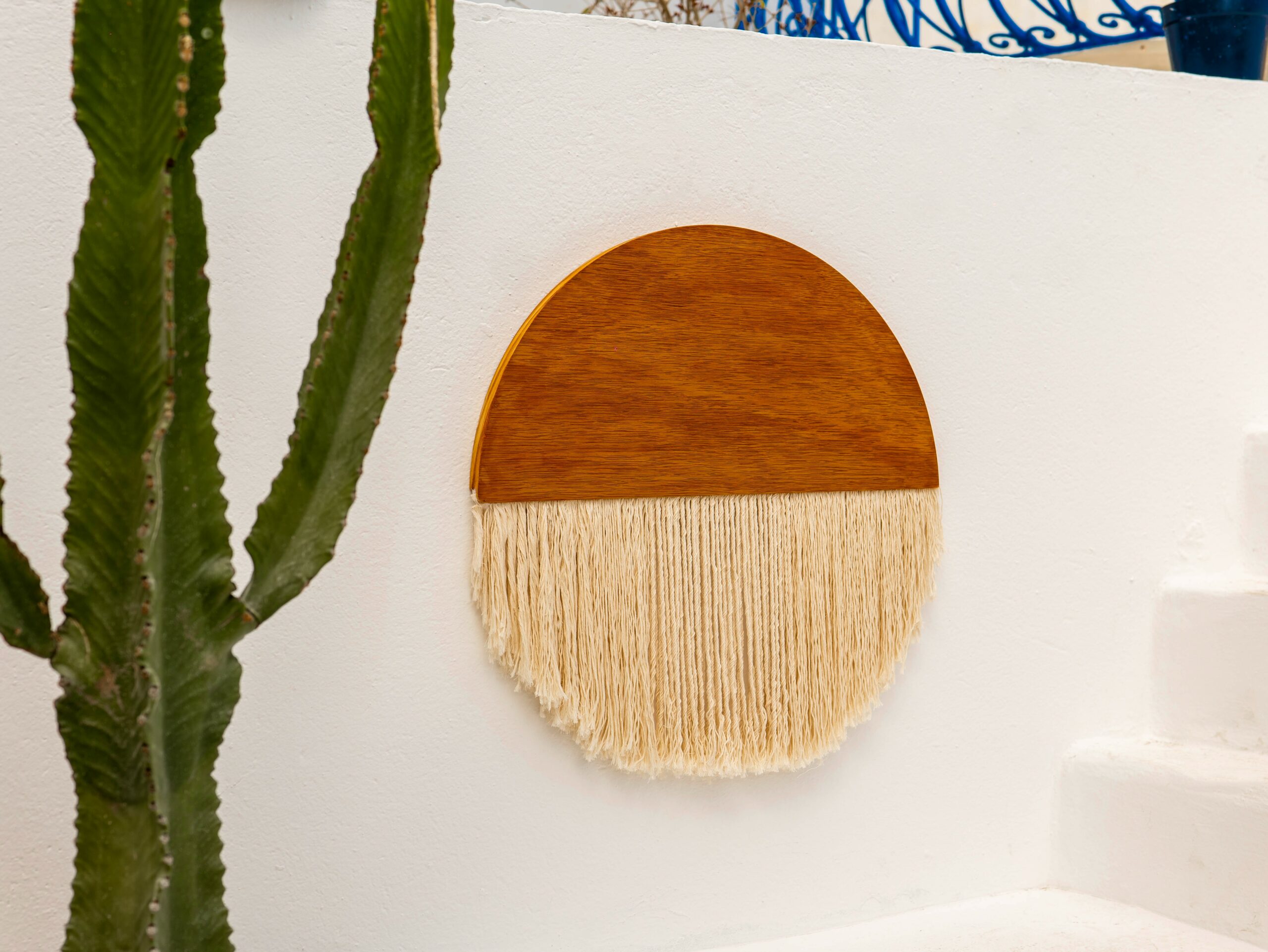Décoration murale en macramé