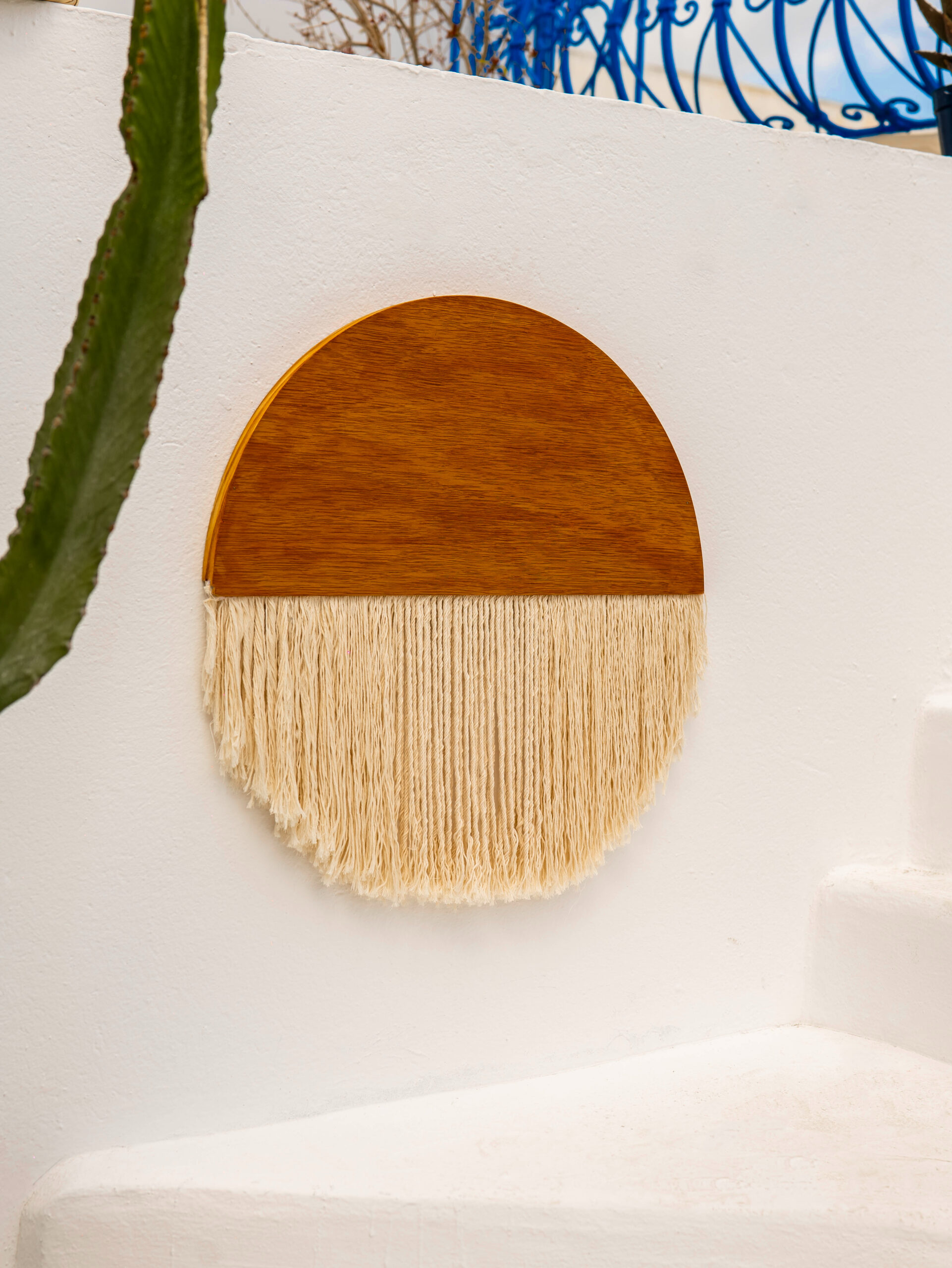 Décoration murale en macramé