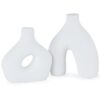 Série de deux vases en Céramique décoratifs en blanc