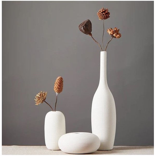 SET DE 3 VASES EN CÉRAMIQUE