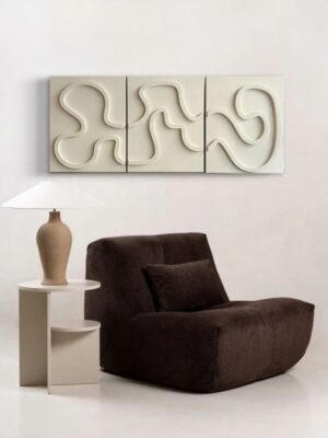 Triptyque mural design "Trilogy Flow"