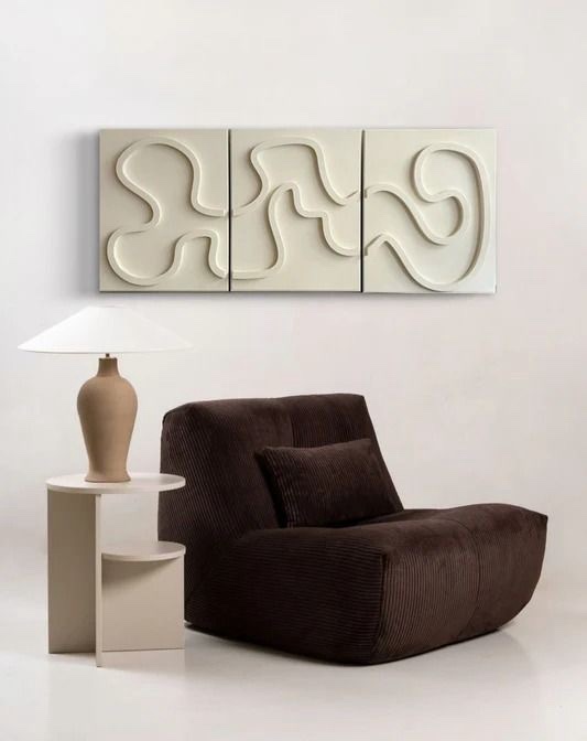 Triptyque mural design "Trilogy Flow"